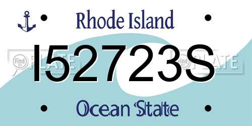 I52723S Rhode Island License Plate