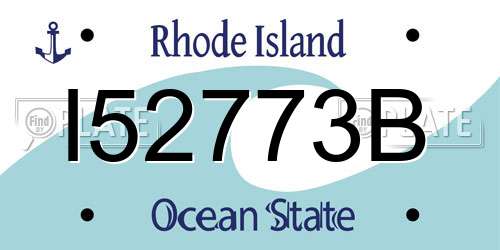 I52773B Rhode Island License Plate
