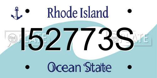 I52773S Rhode Island License Plate
