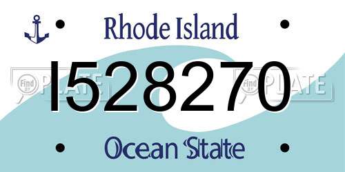 I528270 Rhode Island License Plate