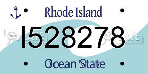 I528278 Rhode Island License Plate