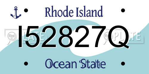 I52827Q Rhode Island License Plate