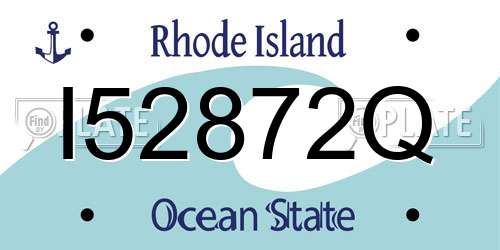 I52872Q Rhode Island License Plate