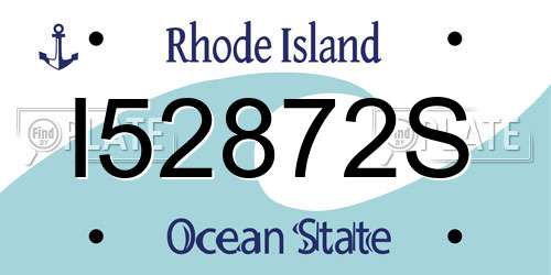 I52872S Rhode Island License Plate