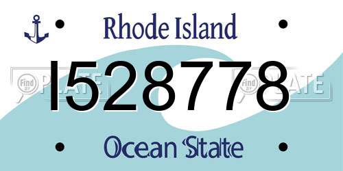 I528778 Rhode Island License Plate