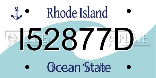 I52877D Rhode Island License Plate