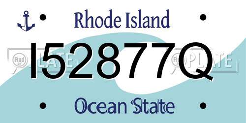 I52877Q Rhode Island License Plate