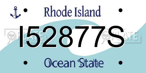 I52877S Rhode Island License Plate