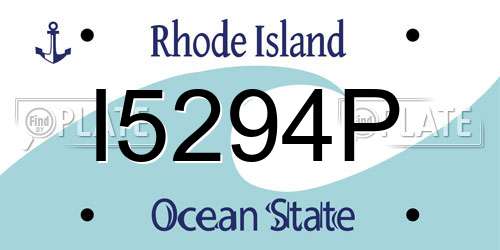 I5294P Rhode Island License Plate
