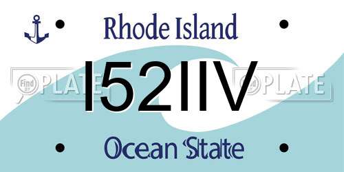 I52IIV Rhode Island License Plate