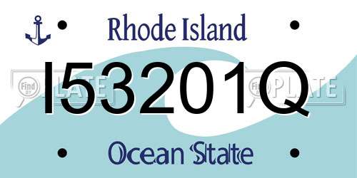 I53201Q Rhode Island License Plate