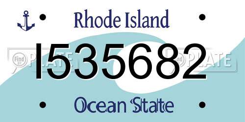 I535682 Rhode Island License Plate