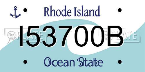 I53700B Rhode Island License Plate