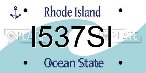 I537SI Rhode Island License Plate