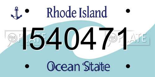 I540471 Rhode Island License Plate