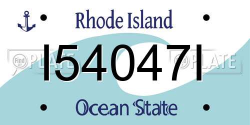I54047I Rhode Island License Plate