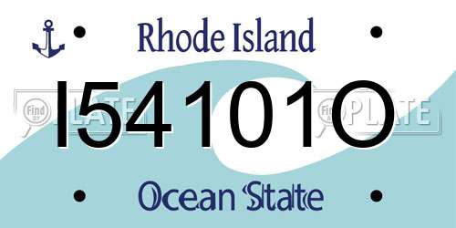 I54101O Rhode Island License Plate