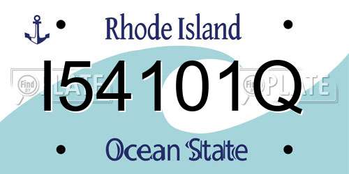 I54101Q Rhode Island License Plate