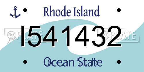 I541432 Rhode Island License Plate