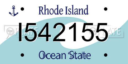 I542155 Rhode Island License Plate