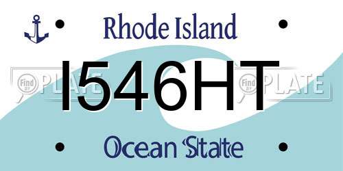 I546HT Rhode Island License Plate