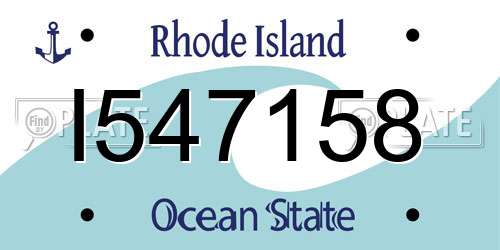 I547158 Rhode Island License Plate
