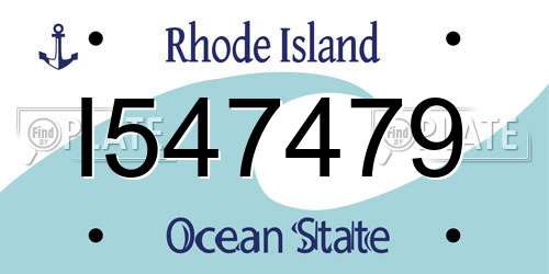 I547479 Rhode Island License Plate