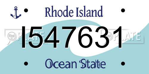 I547631 Rhode Island License Plate