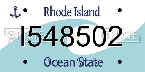 I548502 Rhode Island License Plate