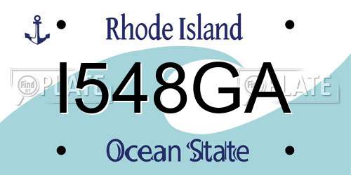 I548GA Rhode Island License Plate