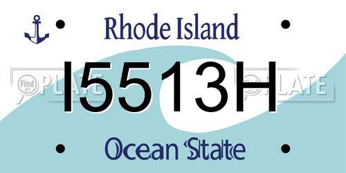 I5513H Rhode Island License Plate