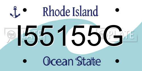 I55155G Rhode Island License Plate