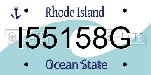 I55158G Rhode Island License Plate
