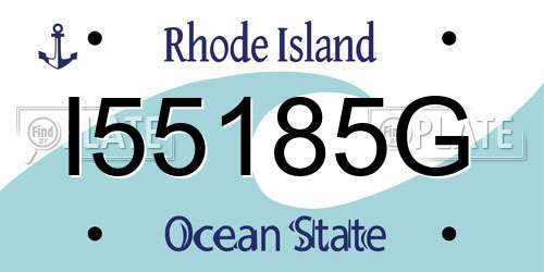 I55185G Rhode Island License Plate