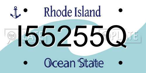 I55255Q Rhode Island License Plate