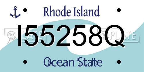 I55258Q Rhode Island License Plate