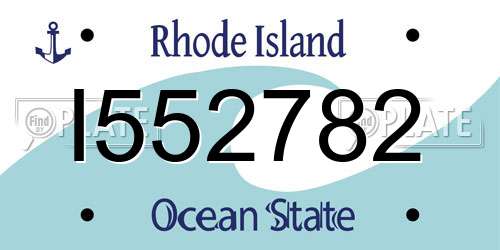 I552782 Rhode Island License Plate