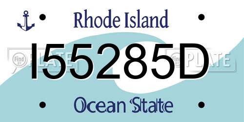 I55285D Rhode Island License Plate