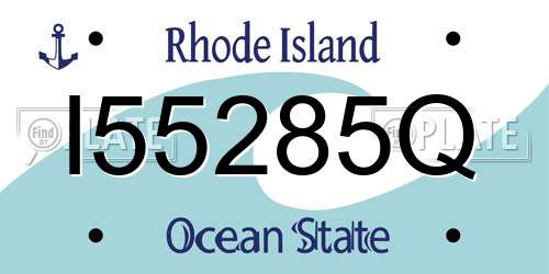 I55285Q Rhode Island License Plate