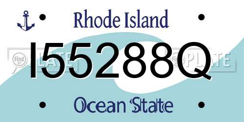 I55288Q Rhode Island License Plate