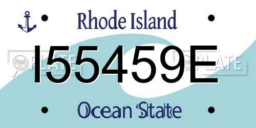 I55459E Rhode Island License Plate