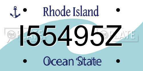 I55495Z Rhode Island License Plate