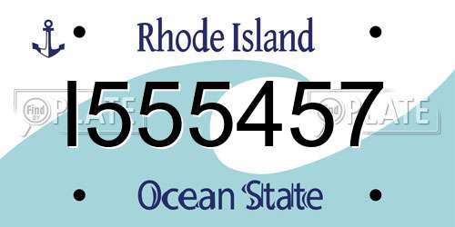 I555457 Rhode Island License Plate