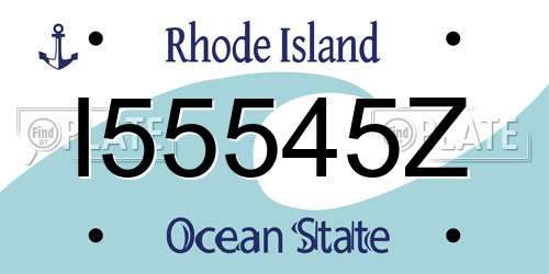 I55545Z Rhode Island License Plate