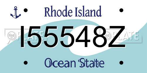 I55548Z Rhode Island License Plate