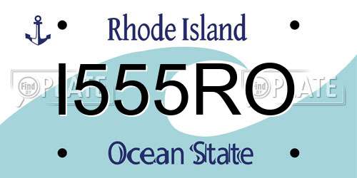 I555RO Rhode Island License Plate