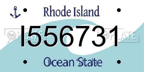 I556731 Rhode Island License Plate