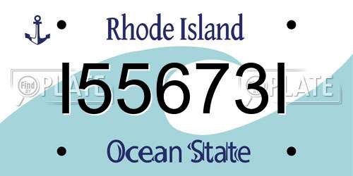 I55673I Rhode Island License Plate