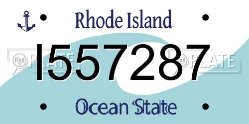 I557287 Rhode Island License Plate