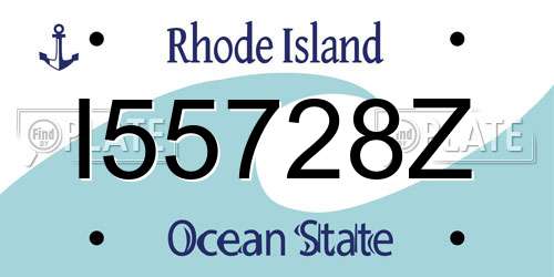 I55728Z Rhode Island License Plate
